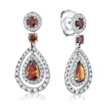 0.73ct / 0.68ct Diamond Colored Diamonds Earring Gold