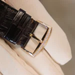 Franck Muller 1200 SC Leather Strap Bracelet Diamond Bezel Chocolate Dial