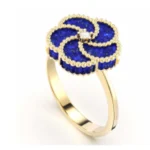 0.02ct Diamond / 2.13ct Lapis Lapis Lazuli Signature Ring Gold