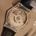 Ebel Chronograph Leather Strap Bracelet Black Dial