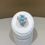 7.10 ct. Fancy Vivid Blue, VVS2 LG blue diamond Ring Gold