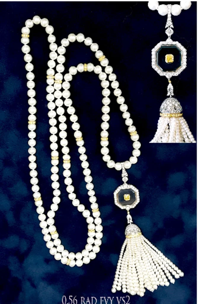 10.38cttw Pearl 50" pearl strand 7.5-8mm; see vendor notes Necklace Gold