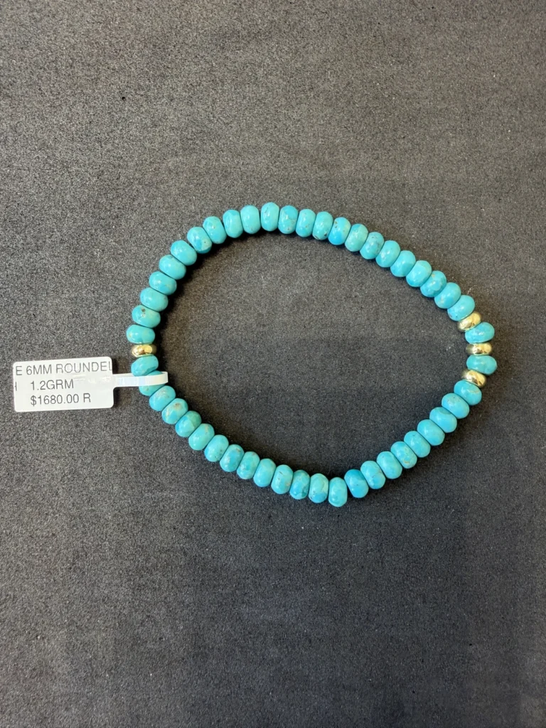 1.2gr Turquoise Men's Jewelry Bracelet Gold