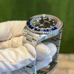Rolex GMT Oyster Bracelet Pepsi Bezel Black Dial