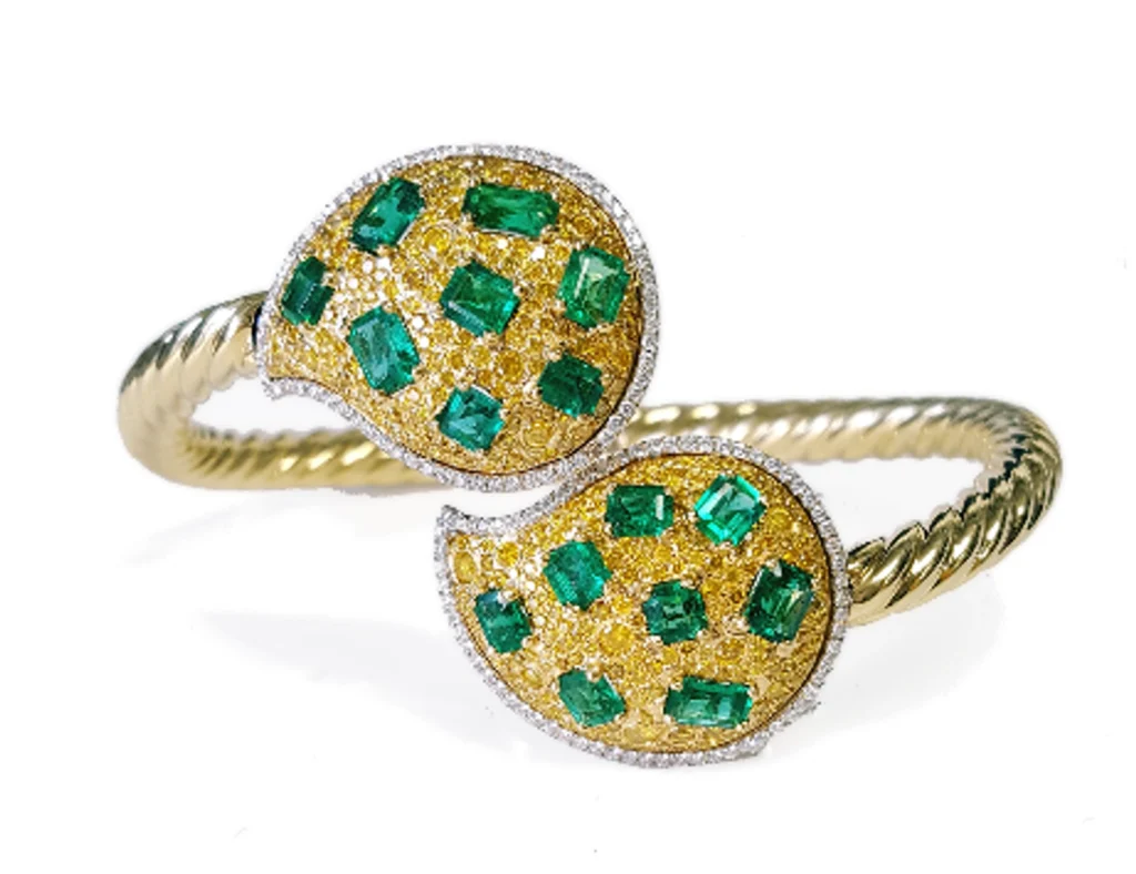 4.66ct Emerald Bracelet Gold