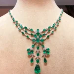 40.87cttw Emerald See Notes Necklace Gold