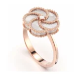 0.02ct Diamond / 1.86ct Mother of Pearl Signature Ring Gold