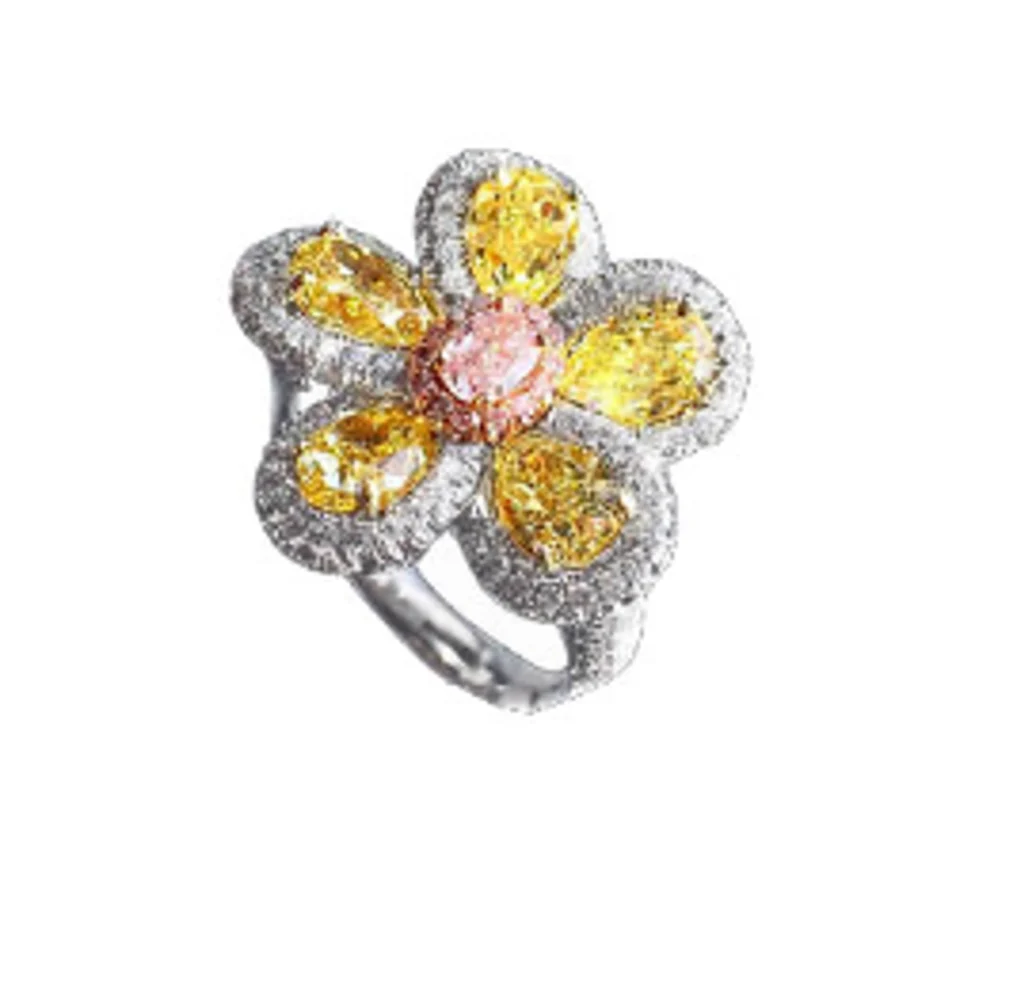3.88cttw Diamond Colored Diamonds Ring Gold