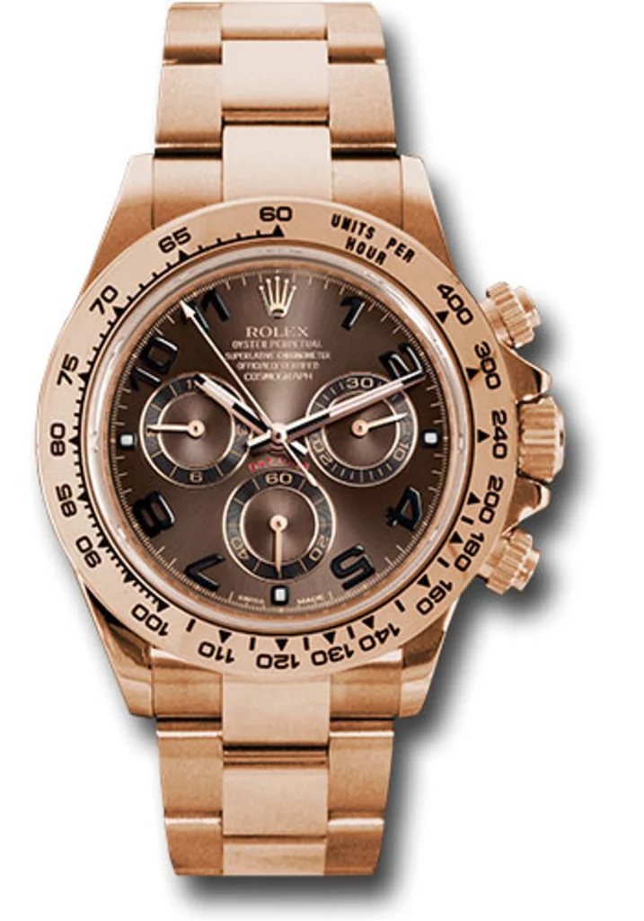 Rolex Daytona Oyster Bracelet Fixed Bezel Chocolate Arabic Dial