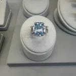 7.10 ct. Fancy Vivid Blue, VVS2 LG blue diamond Ring Gold