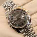 Rolex Datejust 41 Jubilee Bracelet Fluted Bezel Slate Green Roman Dial