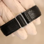 Ebel Chronograph Leather Strap Bracelet Black Dial