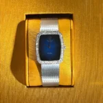 Rolex Cellini Integrated Bracelet Diamond Bezel Blue vignette Dial