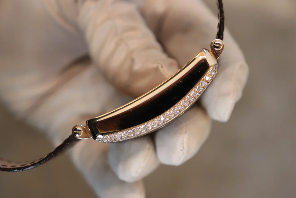 Franck Muller 1200 SC Leather Strap Bracelet Diamond Bezel Chocolate Dial