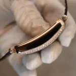 Franck Muller 1200 SC Leather Strap Bracelet Diamond Bezel Chocolate Dial