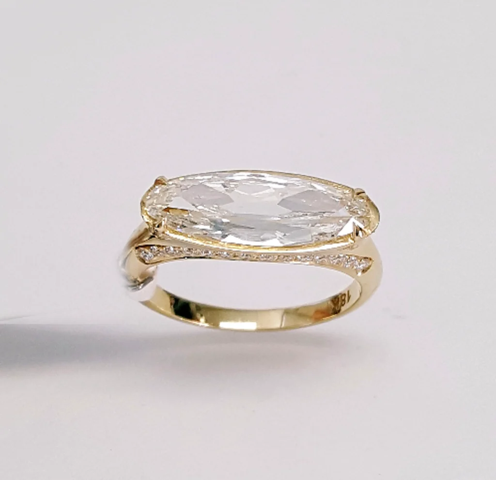 2.03ct Diamond East-west oval; see vendor notes Ring Gold
