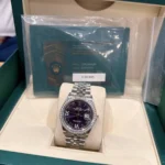 Rolex Datejust Jubilee Bracelet Diamond Bezel Purple Dial
