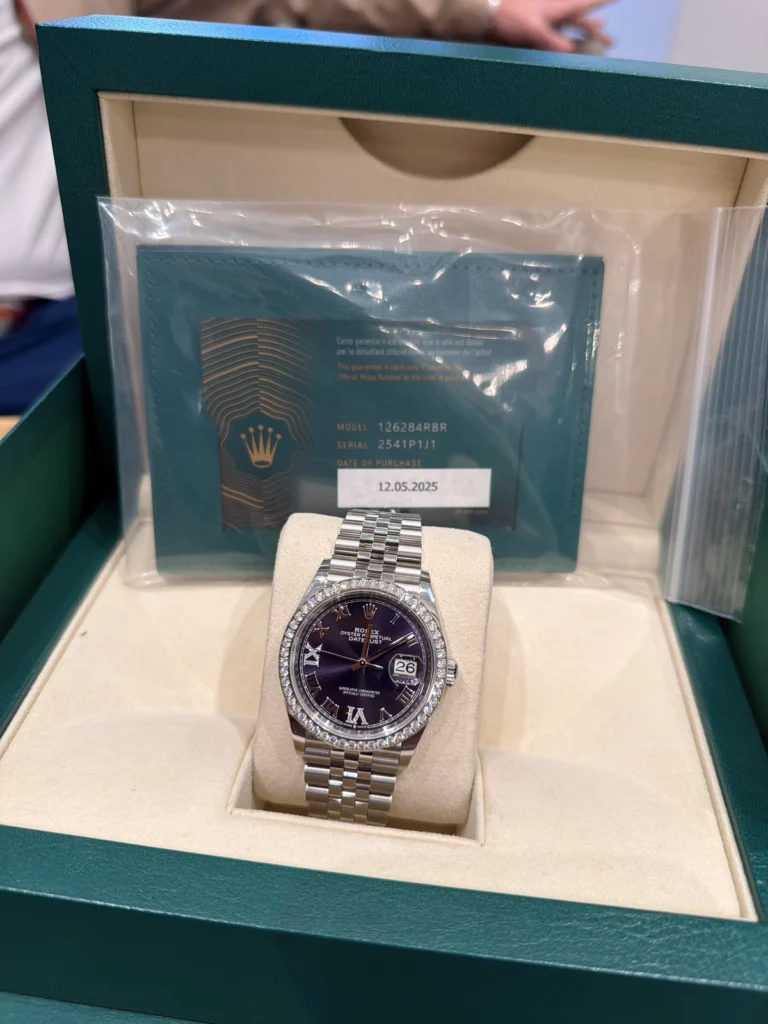 Rolex Datejust Jubilee Bracelet Diamond Bezel Purple Dial