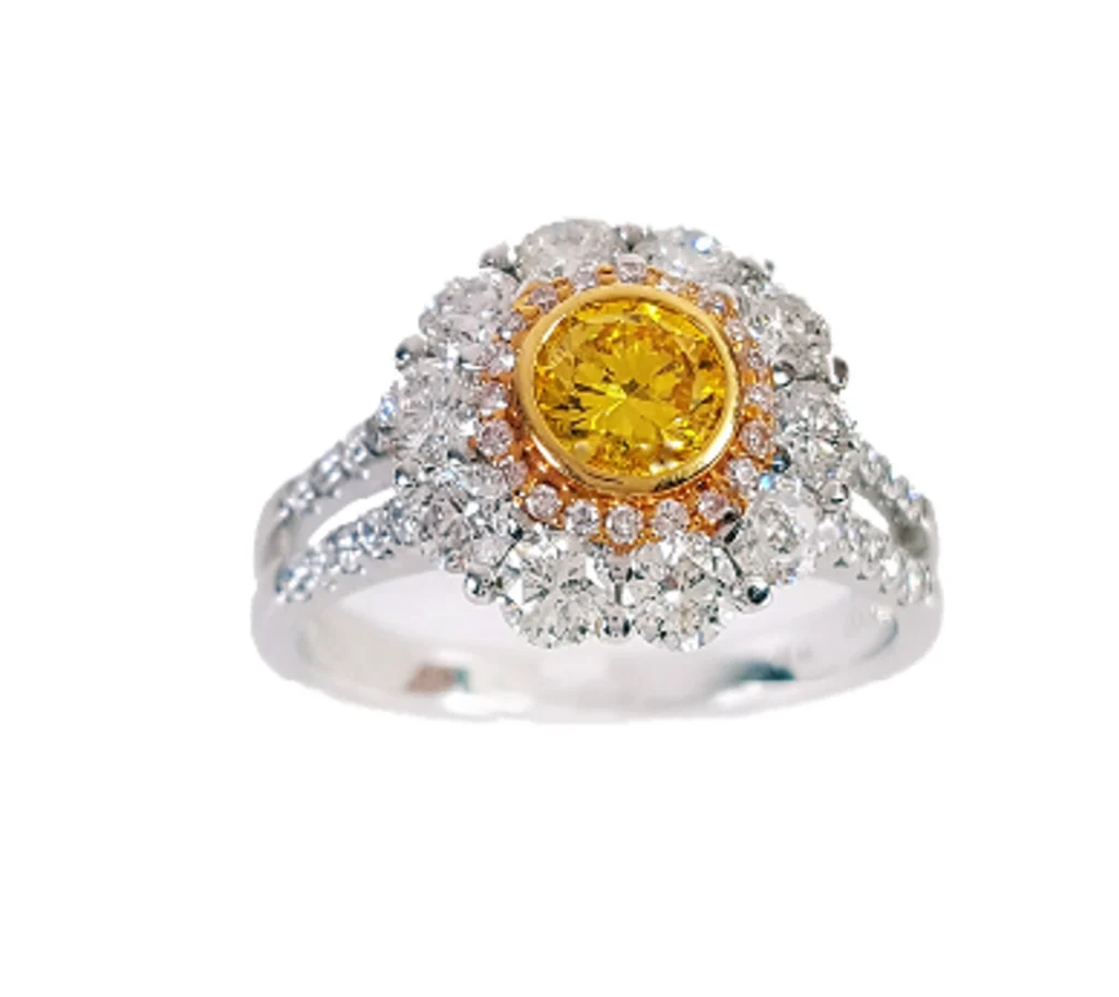 0.44ct Diamond Colored Diamonds Ring Gold