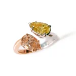 1.01ct / 1.21ct Diamond Colored Diamonds Ring Mixed Metals