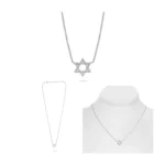White diamond Pendant 14K White Gold