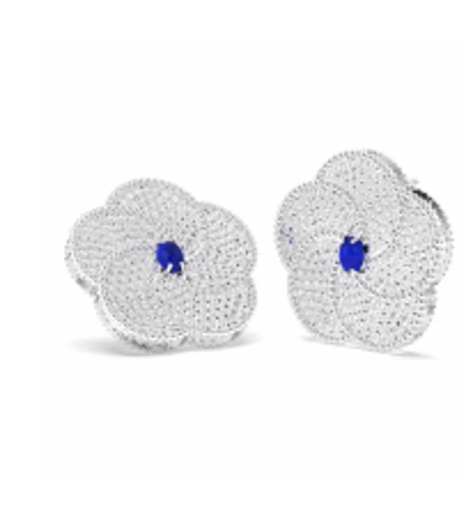 2.74ct Diamond / 0.91ct Sapphire Signature Earring Gold