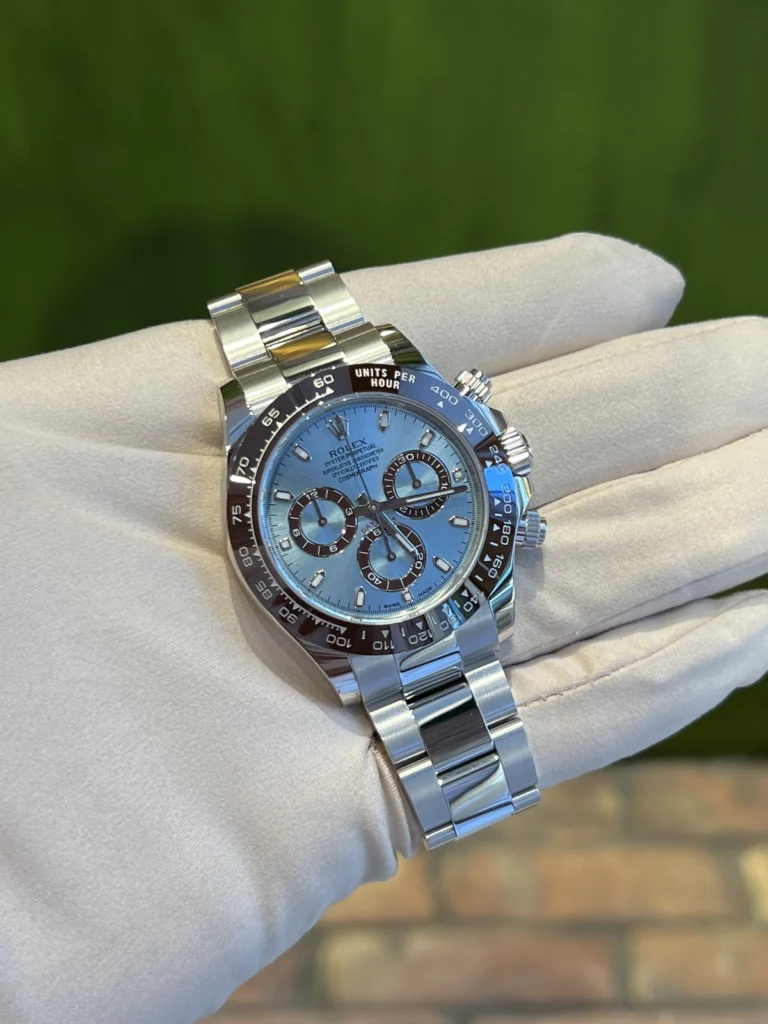 Rolex Daytona Oyster Bracelet Fixed Bezel Ice Blue Index Dial