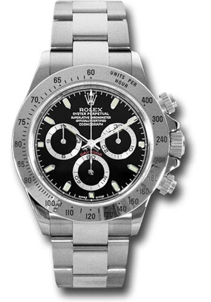 Rolex Daytona Oyster Bracelet Fixed Bezel Black Dial