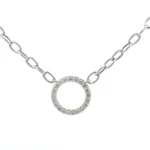 White diamond Pendant 14K White Gold