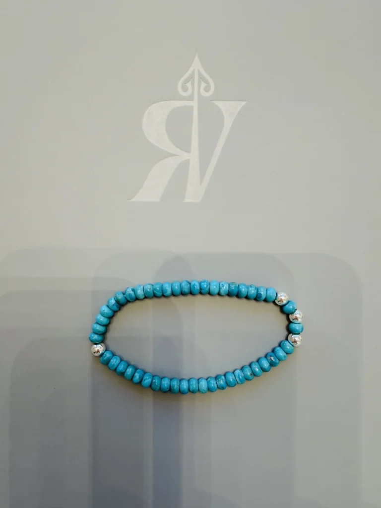 Turquoise and silver beads Turquoise and silver beads MENS BRACELET Bracelet