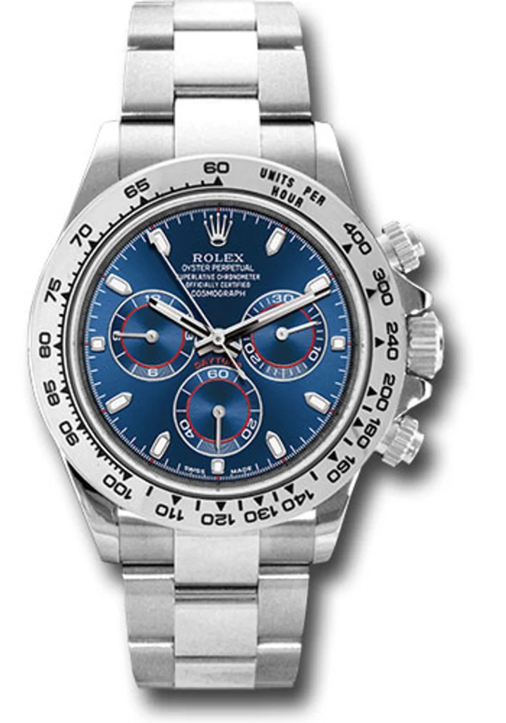 Rolex Daytona Oyster Bracelet Fixed Bezel Blue Index Dial