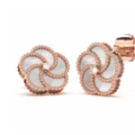 0.05ct Diamond / 3.82ct Mother of Pearl Signature Earring Gold
