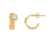 14K Yellow diamond Earring 14K Yellow Gold