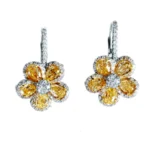 4.40cttw Diamond Colored Diamonds Earring Gold
