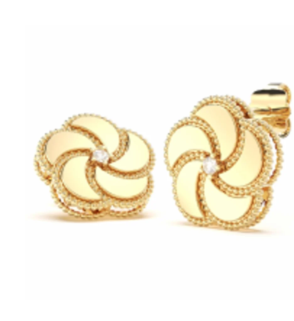 0.08ct Diamond Signature Earring Gold