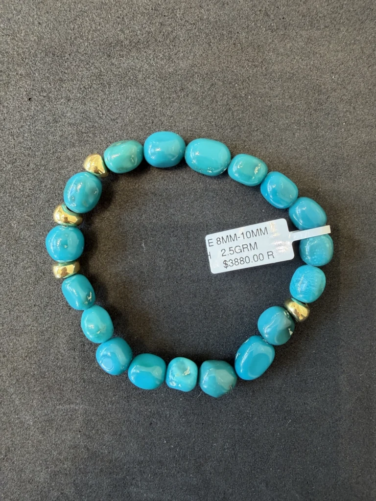 2.5gr Turquoise Men's Jewelry Bracelet Gold