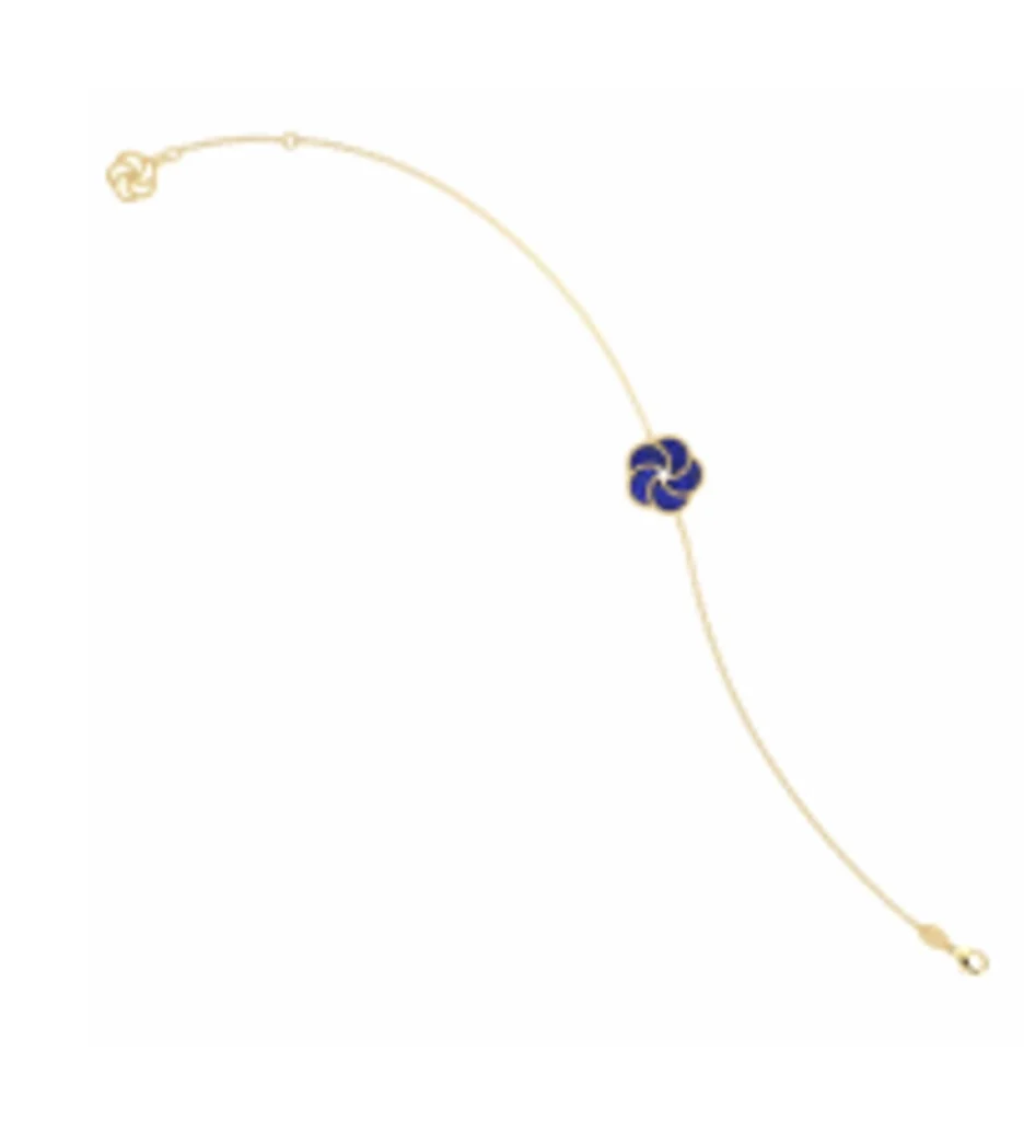 0.02ct Diamond / 2.13ct Lapis Lapis Lazuli Signature Bracelet Gold