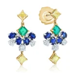 4.50cttw Diamond Colored Diamonds Earring Mixed Metals
