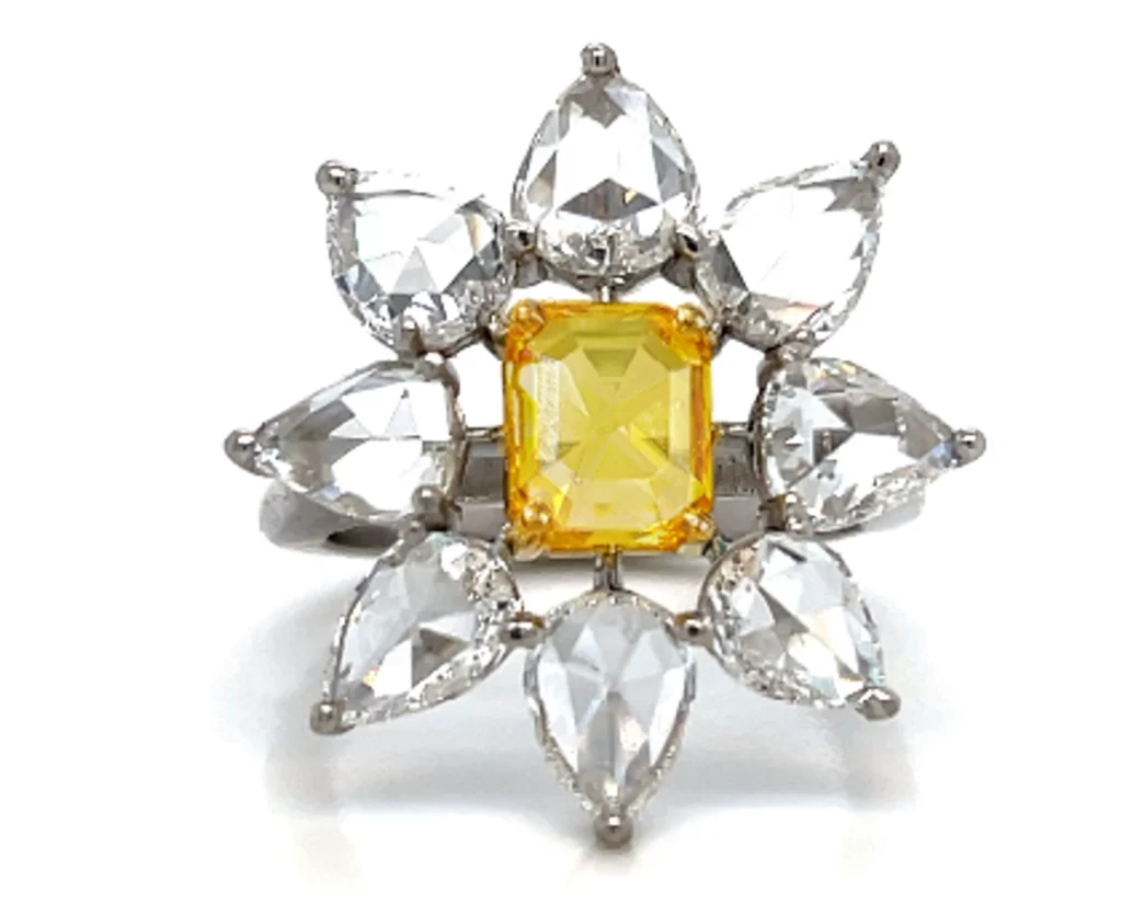 1.01ct Diamond Colored Diamonds Ring Mixed Metals