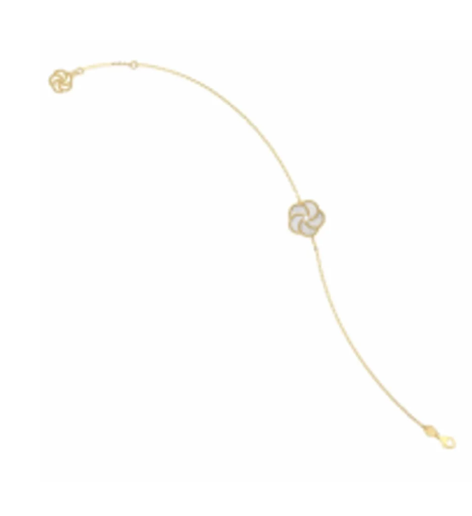 0.02ct Diamond / 1.99ct Mother of Pearl Signature Bracelet Gold